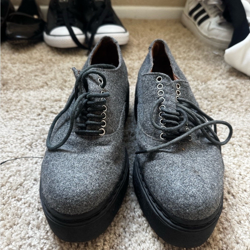 Jeffrey Campbell Charcoal Platform Oxfords
